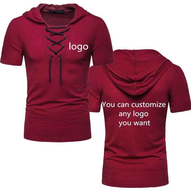 Летняя новинка, Спортивная футболка с капюшоном и надписью на заказ, с логотипом «сделай сам», модный крутой мужской костюм с коротким рукав...
Летняя новинка, Спортивная футболка с капюшоном и надписью на заказ, с логотипом «сделай сам», модный крутой мужской костюм с коротким рукав...