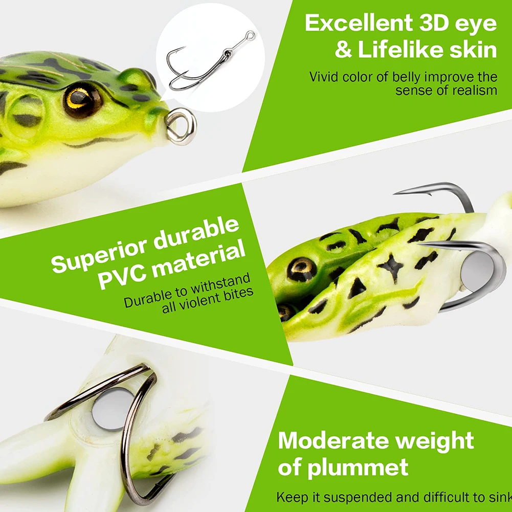 3pcs 9cm Rotating Legs Modified Thunder Frog Simulation Lure Soft Bait Double Propellers Soft Frog Fishing Lure For Saltwater
3pcs 9cm Rotating Legs Modified Thunder Frog Simulation Lure Soft Bait Double Propellers Soft Frog Fishing Lure For Saltwater