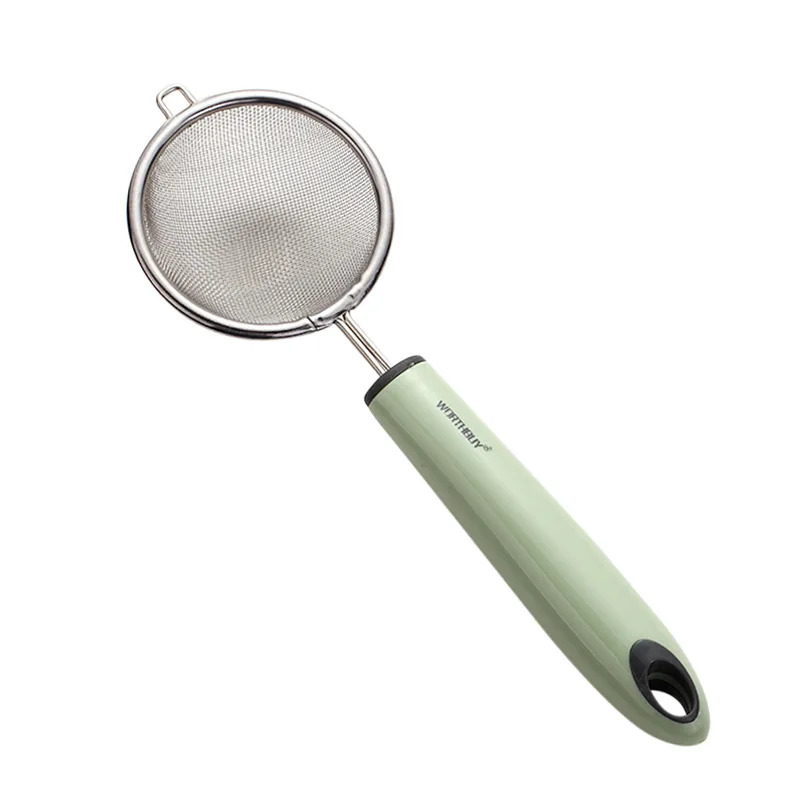 Stainless Steel Strainer Plastic Handle Handheld Juice Flour Sieve Filter Oil Spoon Kitchen Round Colander Skimmer Cooking Tools 
Stainless Steel Strainer Plastic Handle Handheld Juice Flour Sieve Filter Oil Spoon Kitchen Round Colander Skimmer Cooking Tools