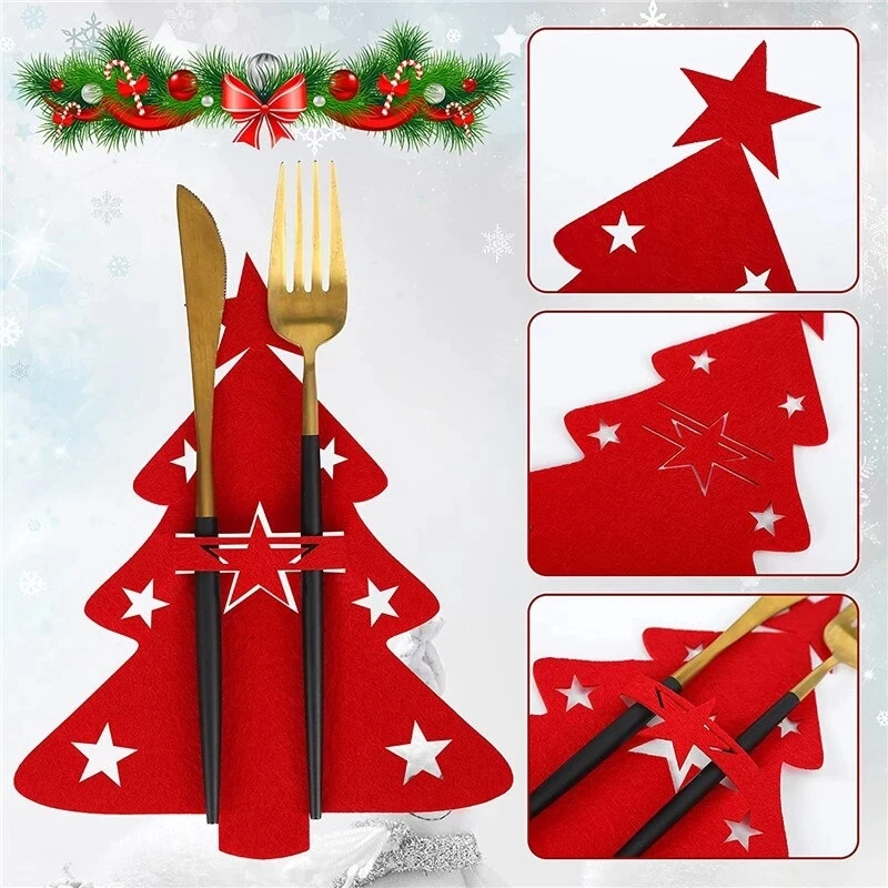 4PCS Christmas Pocket Fork Knife Cutlery Holder Bag Tree Cutlery Bag Unique Exquisite Cutlery Holder Organizer Tableware Table
4PCS Christmas Pocket Fork Knife Cutlery Holder Bag Tree Cutlery Bag Unique Exquisite Cutlery Holder Organizer Tableware Table