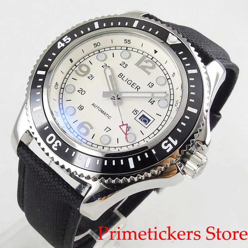 White dial 44mm black ceramic bezel luminous marks date luxury automatic movement men's wristwatch
White dial 44mm black ceramic bezel luminous marks date luxury automatic movement men's wristwatch
