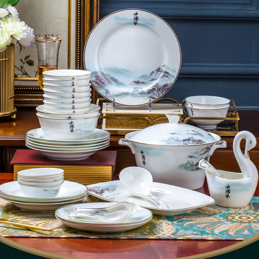 60 Heads Jingdezhen Ceramic Dinner Kitchen Tableware Plate Dish Bowl Dinnerware Set Kitchen Tableware Ceramics dishes set
60 Heads Jingdezhen Ceramic Dinner Kitchen Tableware Plate Dish Bowl Dinnerware Set Kitchen Tableware Ceramics dishes set