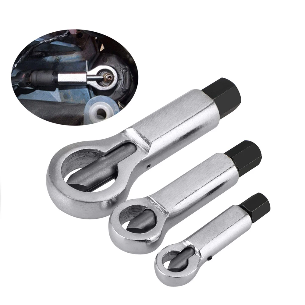 3PCS Nut Splitter Nut Removal Tool Separator Cracker Break Extractor Tool for Equipment Renovation Sliding Tooth Nut Remover
3PCS Nut Splitter Nut Removal Tool Separator Cracker Break Extractor Tool for Equipment Renovation Sliding Tooth Nut Remover