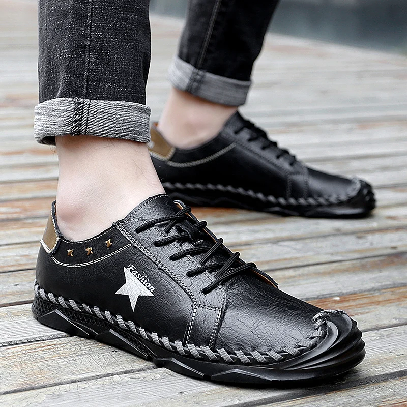 Mens Soft Leather Shoes New Fashion Lace-up Luxury Dress Shoes Winter Classic Casual Loafers Men Fashion Sneakers Designer Shoes
Mens Soft Leather Shoes New Fashion Lace-up Luxury Dress Shoes Winter Classic Casual Loafers Men Fashion Sneakers Designer Shoes