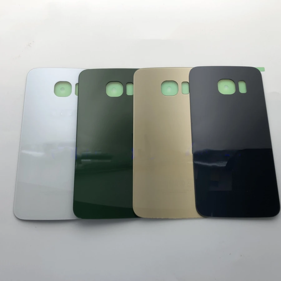 For Samsung Galaxy S6 edge G925 Back Housing Battery Cover Rear Door Glass With Sticker For Galaxy S6 edge G925