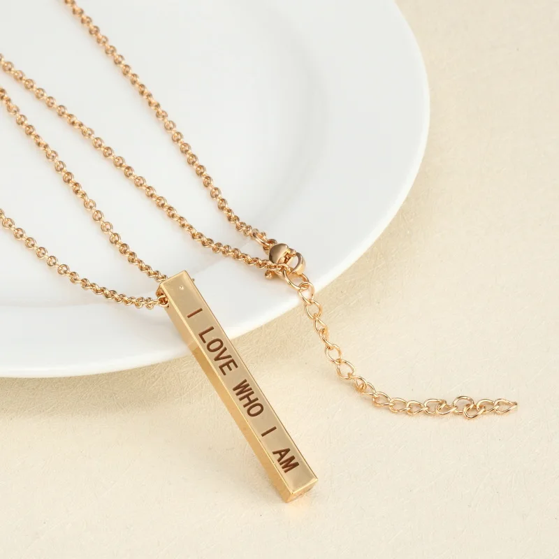 Personalized Square Bar Pendant Necklace Custom Engraved Name Stainless Steel Necklaces Women Jewelry Men Initials Birthday Gift
Personalized Square Bar Pendant Necklace Custom Engraved Name Stainless Steel Necklaces Women Jewelry Men Initials Birthday Gift