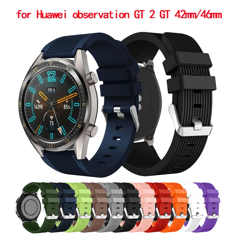 Ремешок силиконовый для наручных часов, браслет для Huawei SMS GT 2 GT honor GT 2, 22 мм/20 мм, 42 мм/46 мм 
Ремешок силиконовый для наручных часов, браслет для Huawei SMS GT 2 GT honor GT 2, 22 мм/20 мм, 42 мм/46 мм