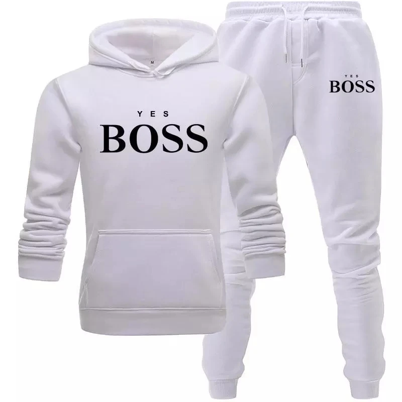 Men Yes Boss Print Suit Two Pieces Set Men's Hoodies Sweatshirt+Pants Male Hoody Jogging Tracksuit Men Sportswear Brand Outfit
Men Yes Boss Print Suit Two Pieces Set Men's Hoodies Sweatshirt+Pants Male Hoody Jogging Tracksuit Men Sportswear Brand Outfit