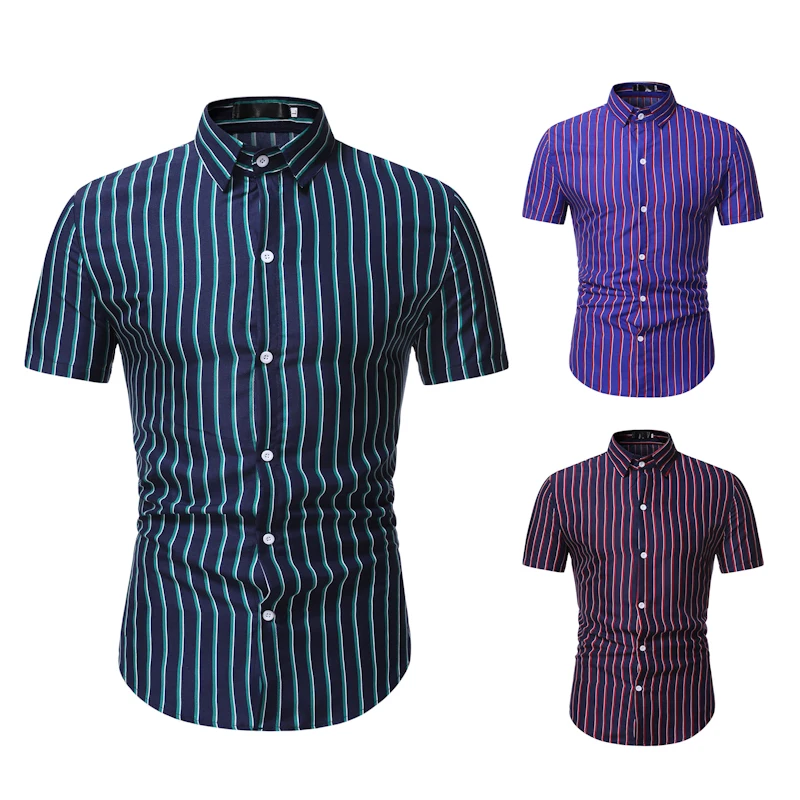 2020 New Men's Stripe Leisure Hawaiian Shirt Short Sleeve Slim Men's Summer Single Breasted Top Tw33
2020 New Men's Stripe Leisure Hawaiian Shirt Short Sleeve Slim Men's Summer Single Breasted Top Tw33