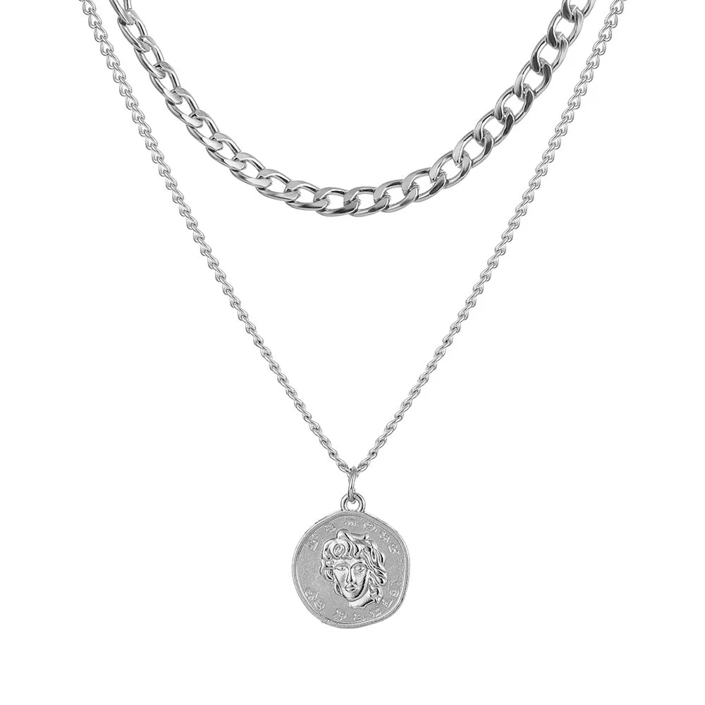 2021 New Fashion Vintage Coin Chain Choker Necklaces For Women Gold Silver Color Portrait Chunky Chain Gift Party ewelry
2021 New Fashion Vintage Coin Chain Choker Necklaces For Women Gold Silver Color Portrait Chunky Chain Gift Party ewelry