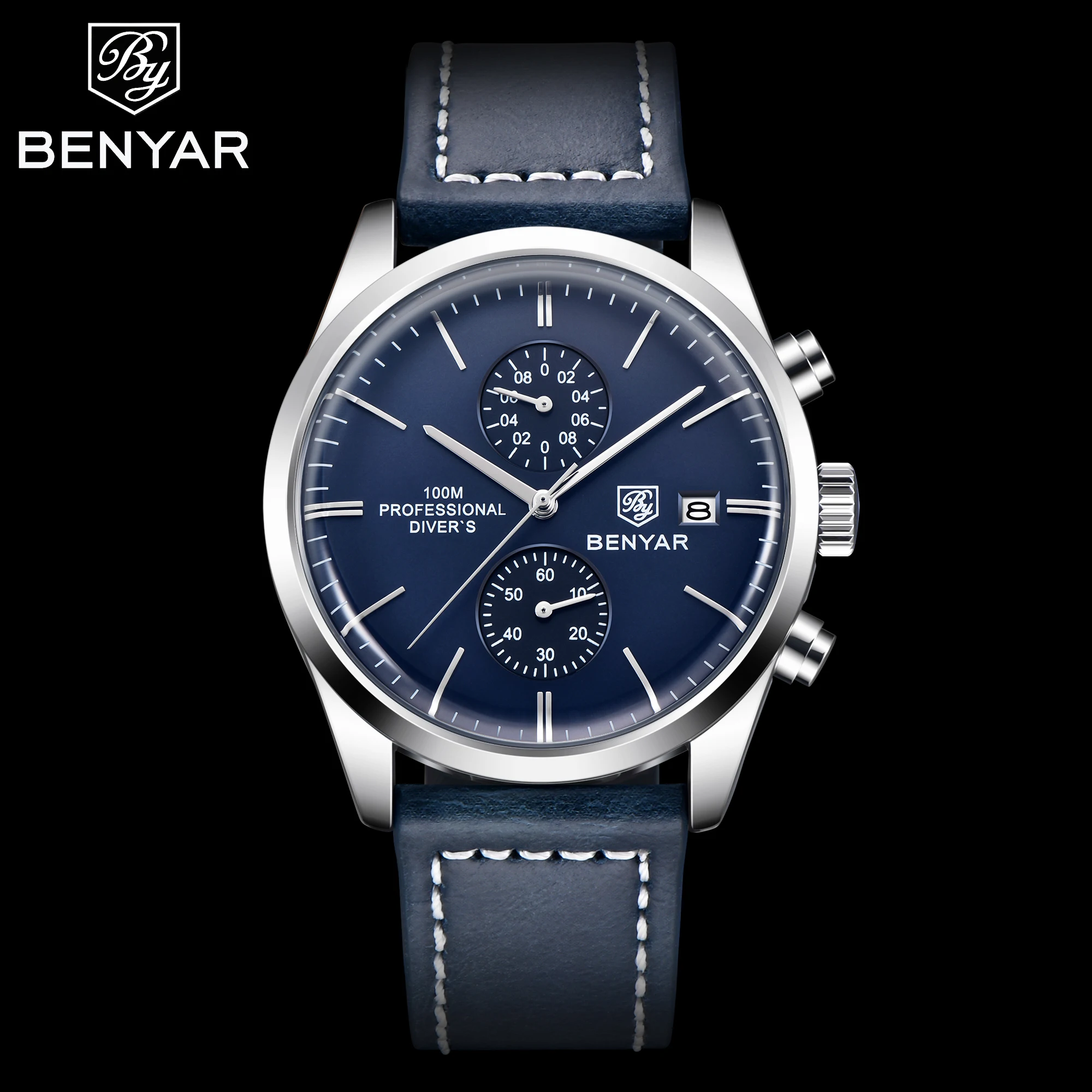 BENYAR New Men's Watch Multifunction Chronograph Top Brand Quartz Wristwatch Stainless Steel Waterproof Luxury Leather Watches
BENYAR New Men's Watch Multifunction Chronograph Top Brand Quartz Wristwatch Stainless Steel Waterproof Luxury Leather Watches