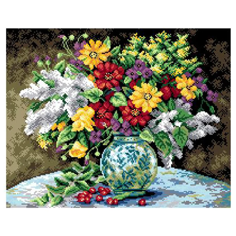 Flower vase, cross-stitch print, 11CT, 14CT, 18CT, full embroidered handmade material pack
Flower vase, cross-stitch print, 11CT, 14CT, 18CT, full embroidered handmade material pack