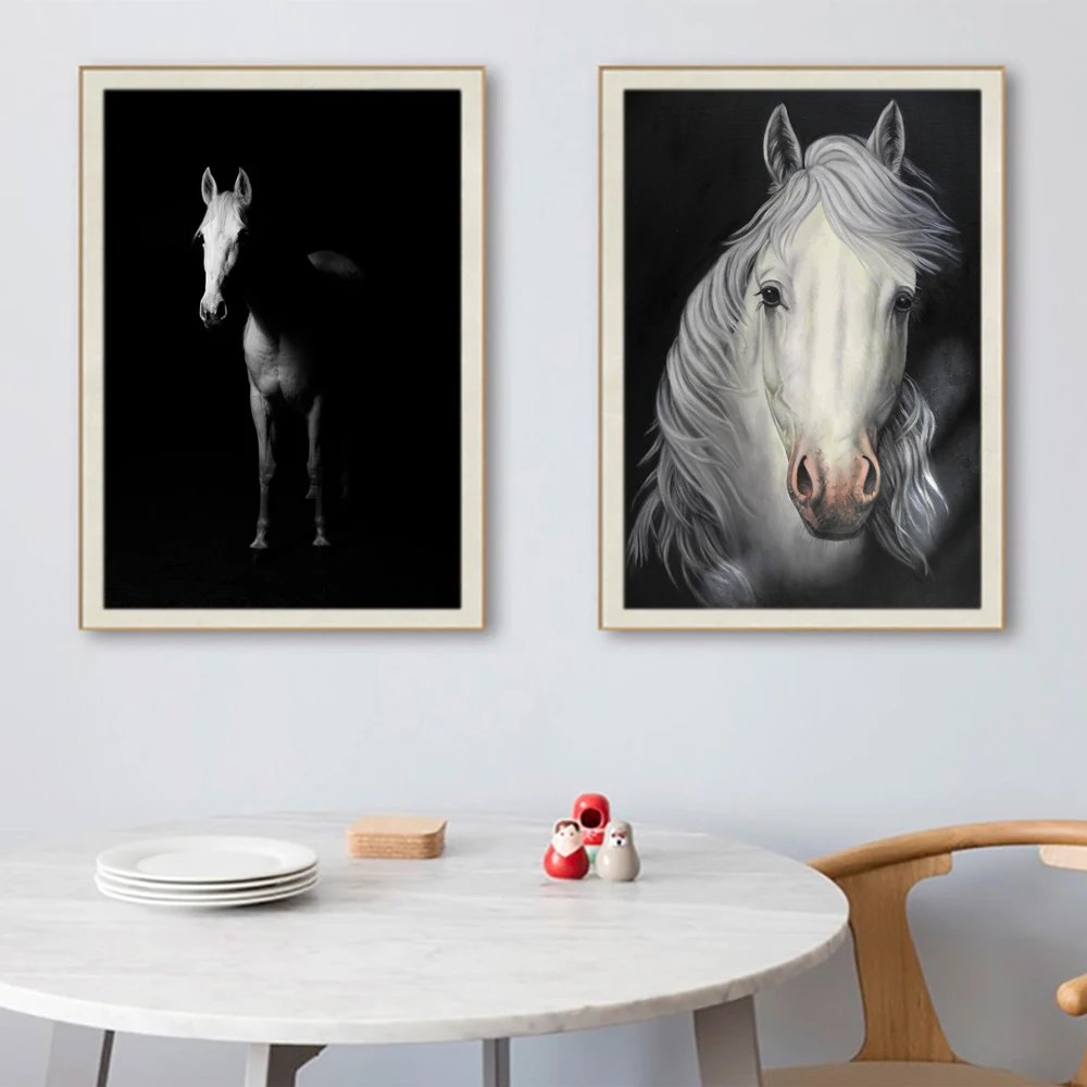 Animal landscape oil painting white horse art canvas painting living room corridor bar table home decoration mural
Animal landscape oil painting white horse art canvas painting living room corridor bar table home decoration mural