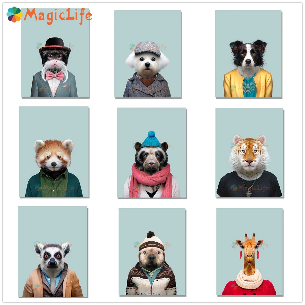 Funny Pet Gentleman Modern Animal Nordic Poster Casual Lady Wall Art Canvas Painting Wall Pictures For Living Room Unframed
Funny Pet Gentleman Modern Animal Nordic Poster Casual Lady Wall Art Canvas Painting Wall Pictures For Living Room Unframed