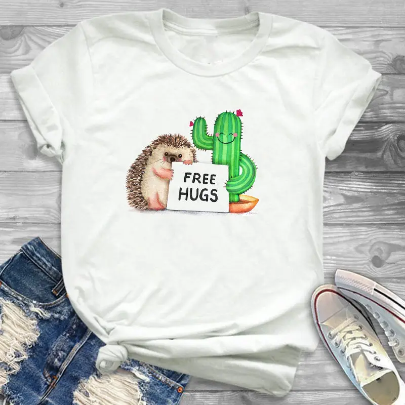 Women's T-shirt Hug Plants Cactus Print Womens Female Graphic Tshirt Asual Women's Clothing Tops Graphic T-shirt Harajuku Shirt
Women's T-shirt Hug Plants Cactus Print Womens Female Graphic Tshirt Asual Women's Clothing Tops Graphic T-shirt Harajuku Shirt