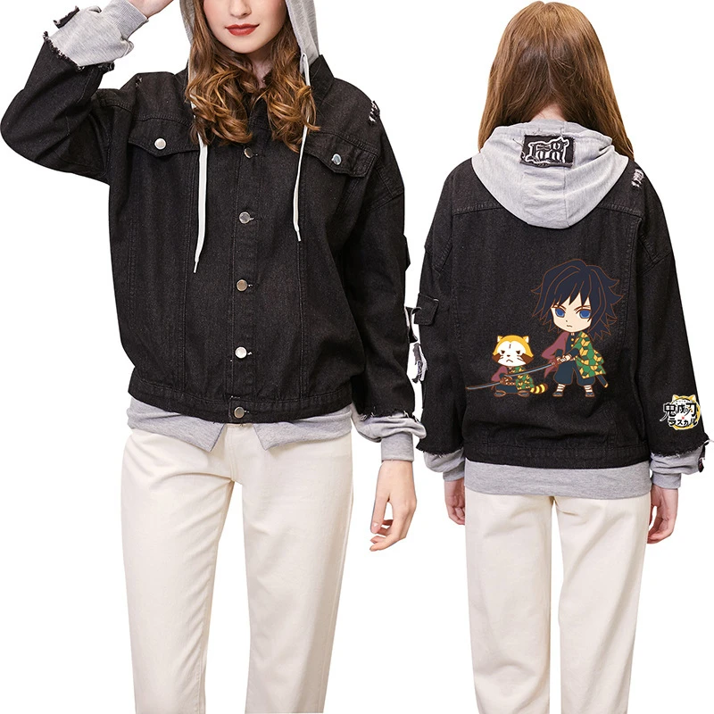 Demon Slayer Cosplay Stitching Jeans Coat Coat Jacket With Hat Anime Ms Adult COS Clothing Christmas Halloween Gift Unisex
Demon Slayer Cosplay Stitching Jeans Coat Coat Jacket With Hat Anime Ms Adult COS Clothing Christmas Halloween Gift Unisex