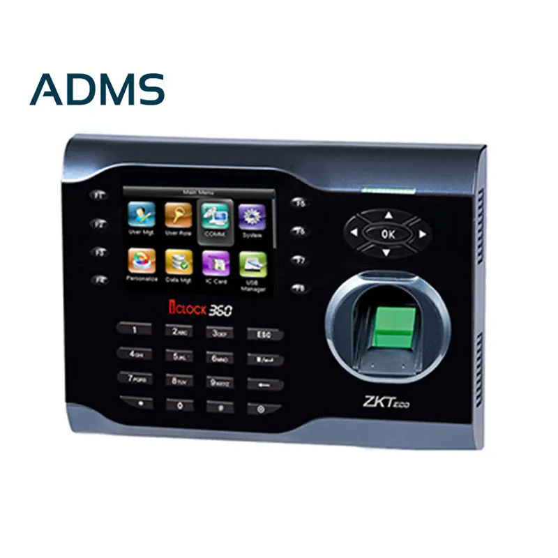 

ZK Iclock360 AMDS TCP/IP 3 Inch Color Screen Time Clock Biometric Fingerprint Time Attendance Recorder Linux System