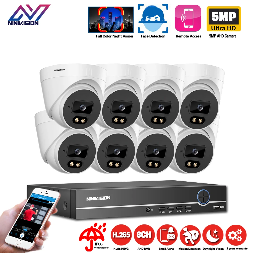 H.265 5M 8CH CCTV DVR Security Camera System Set 8PCS 5MP Outdoor Waterprooof Color Night Vision Camera Video Surveillance Kit
H.265 5M 8CH CCTV DVR Security Camera System Set 8PCS 5MP Outdoor Waterprooof Color Night Vision Camera Video Surveillance Kit