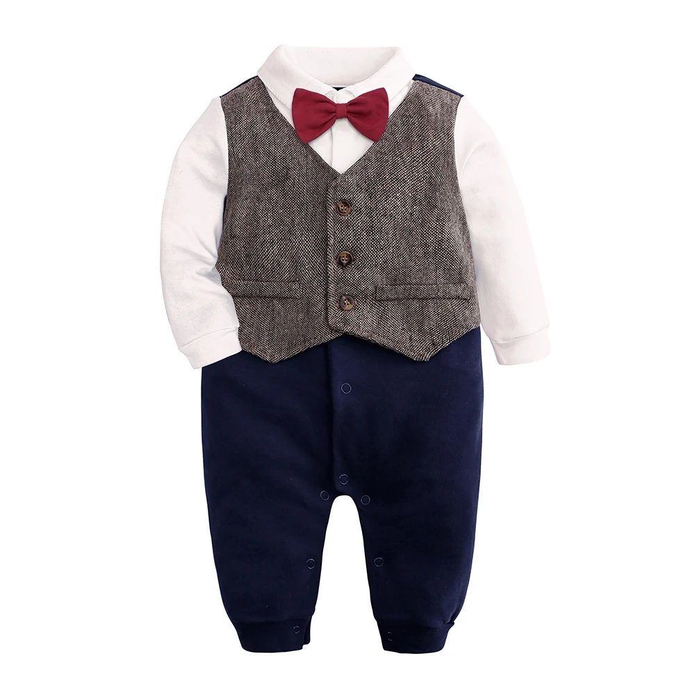 Gentleman Style Kid's Romper 100%Cotton Long Sleeve Plaid Bow Baby Boys Clothes Spring Autumn Toddler Costume 3-24 Months Suit
Gentleman Style Kid's Romper 100%Cotton Long Sleeve Plaid Bow Baby Boys Clothes Spring Autumn Toddler Costume 3-24 Months Suit