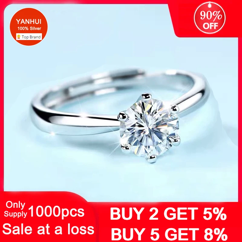 Never Fade With Certificate Solid 925 Silver 18K White Gold Wedding Band Solitaire 1.0ct Lab Diamond Engagement Rings Women Gift
Never Fade With Certificate Solid 925 Silver 18K White Gold Wedding Band Solitaire 1.0ct Lab Diamond Engagement Rings Women Gift