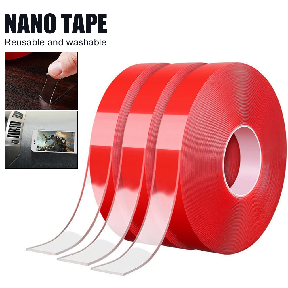 New9.8ft/16.4ft Double-Side Tape Red Film Clear Acrylic Tape High Temperature Resistant Waterproof Auto Tape 1mm Thick Nano Tape
New9.8ft/16.4ft Double-Side Tape Red Film Clear Acrylic Tape High Temperature Resistant Waterproof Auto Tape 1mm Thick Nano Tape