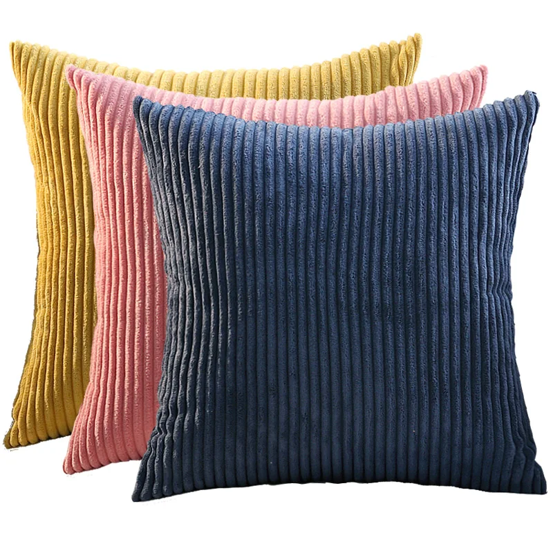 Stripe Solid Color Modern Simple Corduroy Pillow For Cushion Bedroom Sofa Office 
Stripe Solid Color Modern Simple Corduroy Pillow For Cushion Bedroom Sofa Office