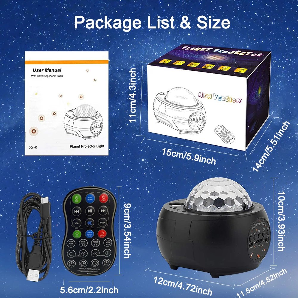 2021 Galaxy Projector Star Projector with 9 Planets 3rd Version 3 in 1 Sound Activated Ceiling Projector Night Light
2021 Galaxy Projector Star Projector with 9 Planets 3rd Version 3 in 1 Sound Activated Ceiling Projector Night Light