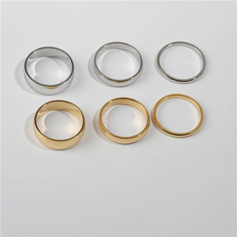 High End PVD Gold Finish Simple Smooth Band Ring for Women Stainless Steel Rings Drop Shipping
High End PVD Gold Finish Simple Smooth Band Ring for Women Stainless Steel Rings Drop Shipping