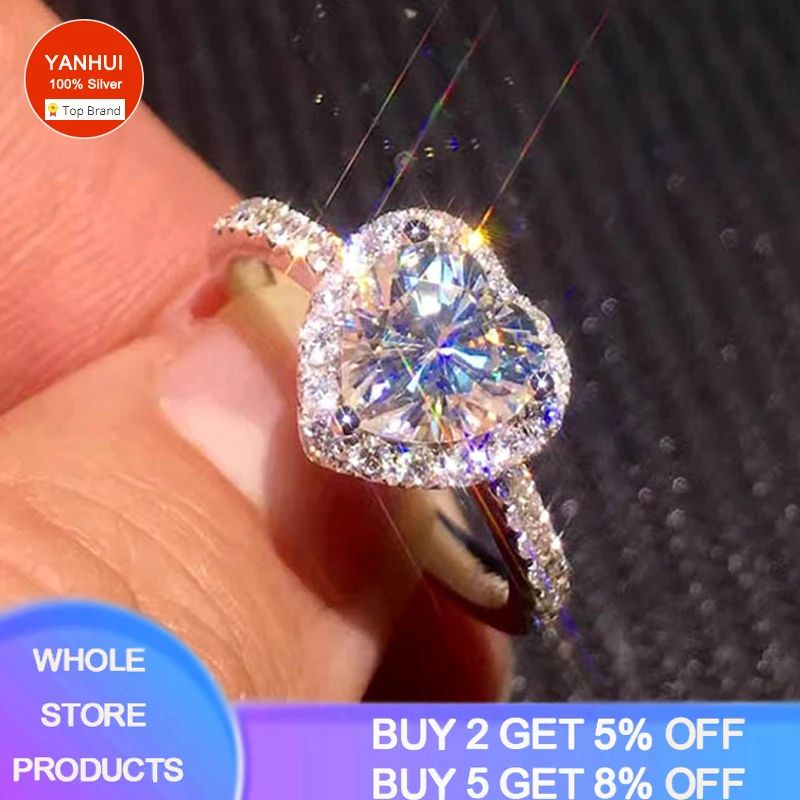 Romantic Sweet 925 Solid Silver Heart Shaped Wedding Ring for Woman Female Statement Engagement Party Jewelry Dropshipping R099
Romantic Sweet 925 Solid Silver Heart Shaped Wedding Ring for Woman Female Statement Engagement Party Jewelry Dropshipping R099