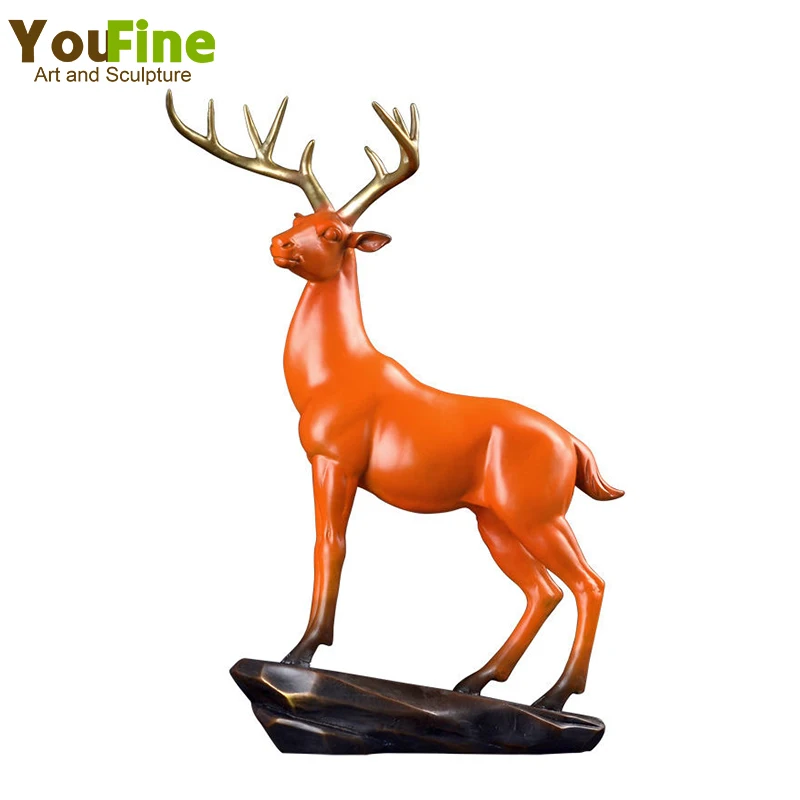 Bronze Deer Statue Deer Bronze Sculpture Dancing Deer Statues and Sculptures For Decoration Art Crafts Festival Gift Ornament 
Bronze Deer Statue Deer Bronze Sculpture Dancing Deer Statues and Sculptures For Decoration Art Crafts Festival Gift Ornament