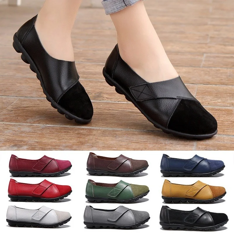 New Ladies Flat Shoes Round Toe Shallow Mouth Color Matching Casual Shoes Velcro Flat Heel Non-slip Large Size Women's Shoes
New Ladies Flat Shoes Round Toe Shallow Mouth Color Matching Casual Shoes Velcro Flat Heel Non-slip Large Size Women's Shoes