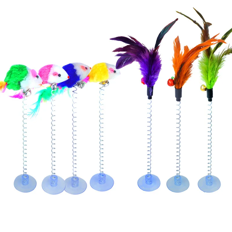 1pc Funny Cat Toys Elastic Feather False Mouse Spring Sucker Toys for Cat Playing Pet Toy Training Toys
1pc Funny Cat Toys Elastic Feather False Mouse Spring Sucker Toys for Cat Playing Pet Toy Training Toys