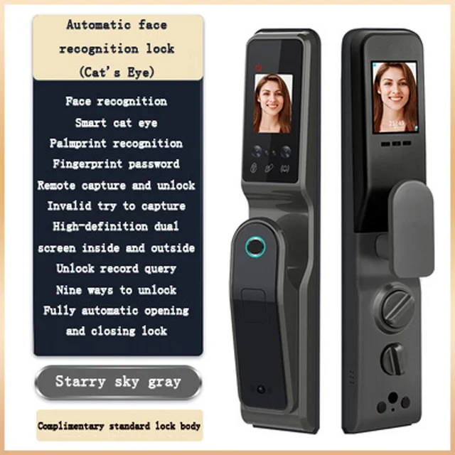 Smart door lock fingerprint magnetic card password key normally open mode APP villa door home door lock
Smart door lock fingerprint magnetic card password key normally open mode APP villa door home door lock