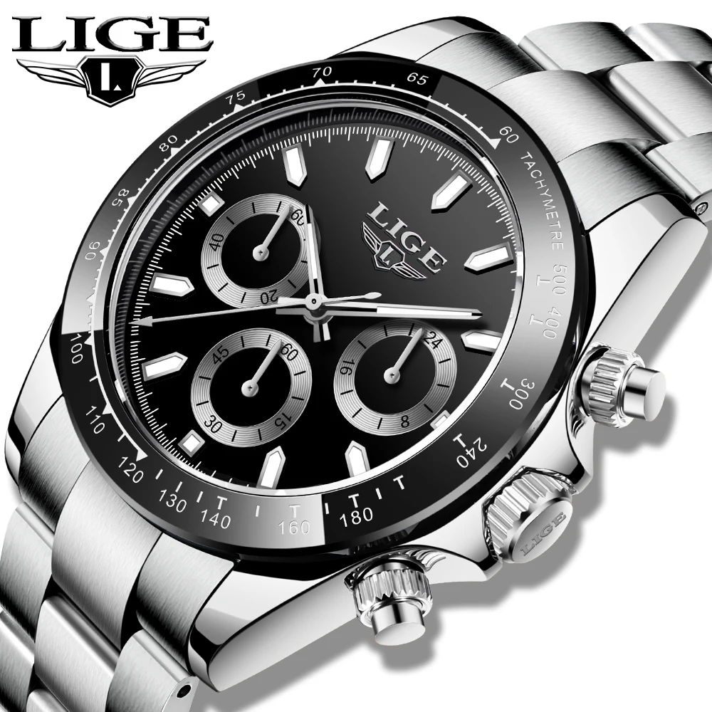 LIGE 2021 New Fashion Mens Watches Stainless Steel Top Brand Luxury Sports Chronograph Quartz Watch Men Relogio Masculino
LIGE 2021 New Fashion Mens Watches Stainless Steel Top Brand Luxury Sports Chronograph Quartz Watch Men Relogio Masculino