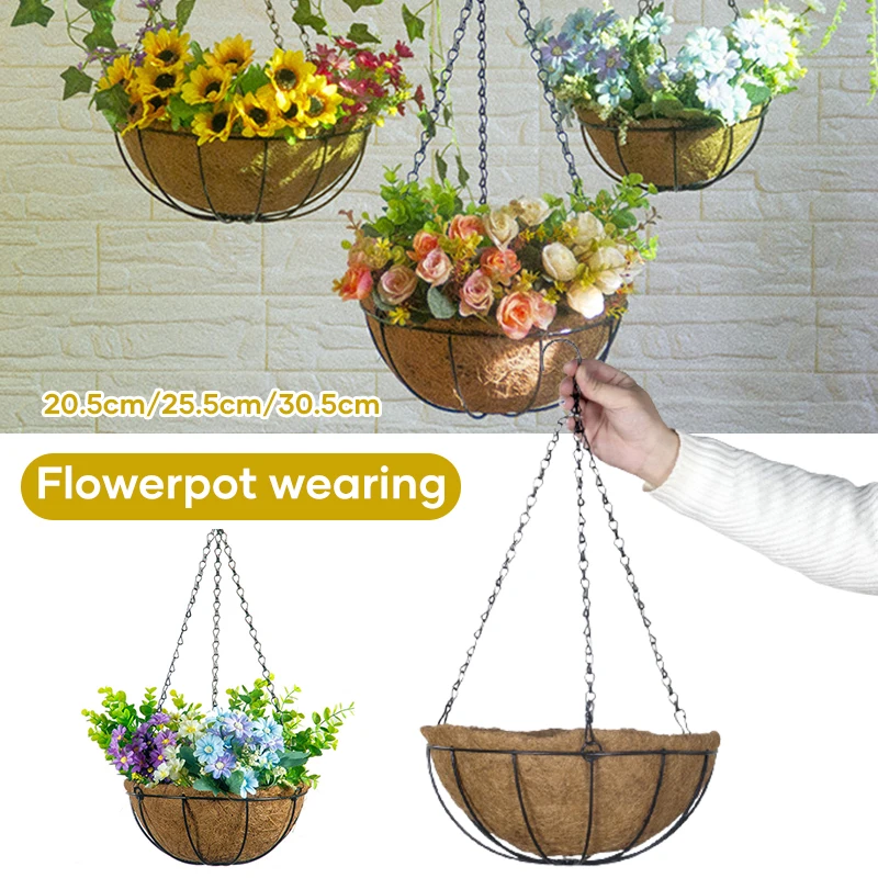 Hot Hanging Coconut Flower Pot Iron Craft Vegetable Planter Pot for Home Garden Decoration FQ-ing
Hot Hanging Coconut Flower Pot Iron Craft Vegetable Planter Pot for Home Garden Decoration FQ-ing