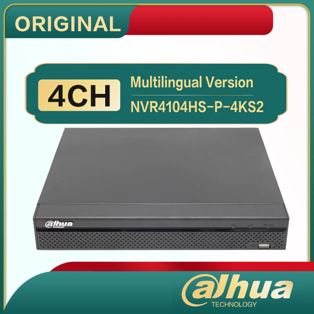 DH-NVR4104HS-P-4KS2 Original Dahua 4 Channel Compact 1U 4PoE 4K Lite Network Video Recorder Up To 8MP Resolution For Preview
DH-NVR4104HS-P-4KS2 Original Dahua 4 Channel Compact 1U 4PoE 4K Lite Network Video Recorder Up To 8MP Resolution For Preview