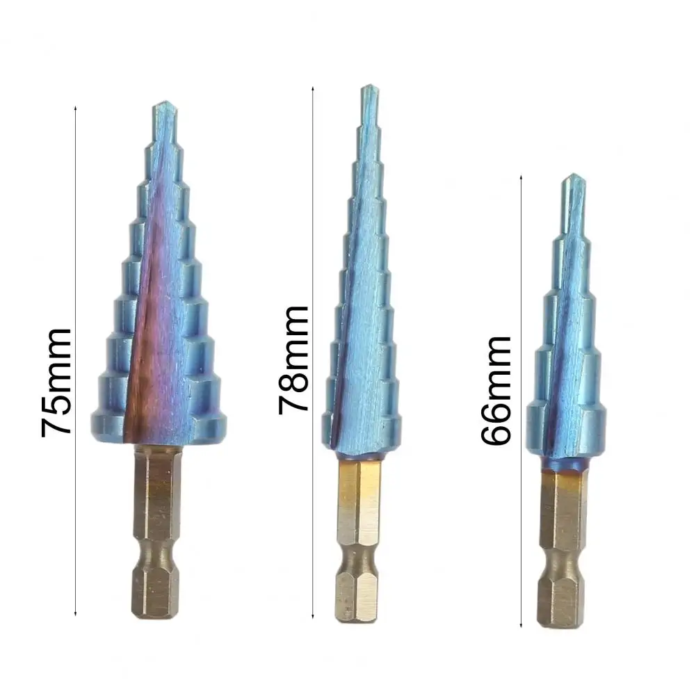 3Pcs 4-20mm Step Drill Bits Ladder Structure Low Resistance Hexagon Handle HSS Straight Flute Step Drill Bit Kit for Automobile
3Pcs 4-20mm Step Drill Bits Ladder Structure Low Resistance Hexagon Handle HSS Straight Flute Step Drill Bit Kit for Automobile
