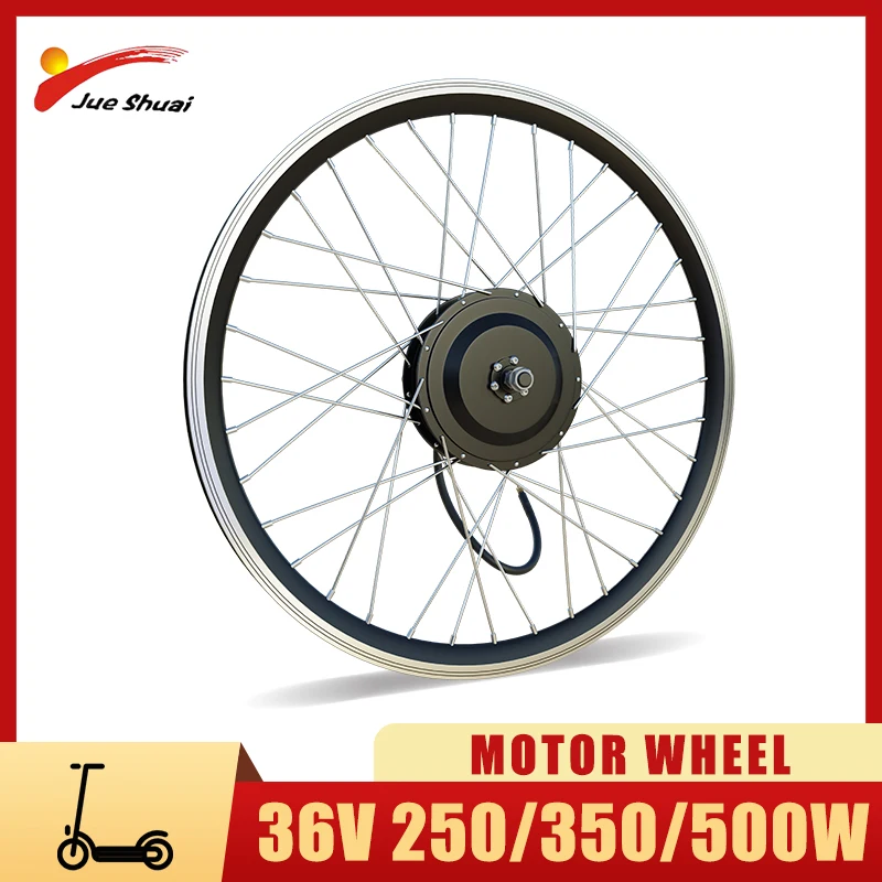 

Electric Bike Motor Wheel 36V 250W/350W/500W Brushless Motor 20 24 26 27.5 29 700C Inch Front Rear Wheel 9 Pin Connector
