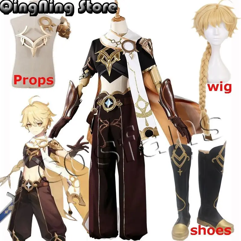 2020 Genshin Impact Traveler Aether Game Suit Cool Gothic Uniform Cosplay Costume Halloween Party Outfit For Men women Role Play
2020 Genshin Impact Traveler Aether Game Suit Cool Gothic Uniform Cosplay Costume Halloween Party Outfit For Men women Role Play