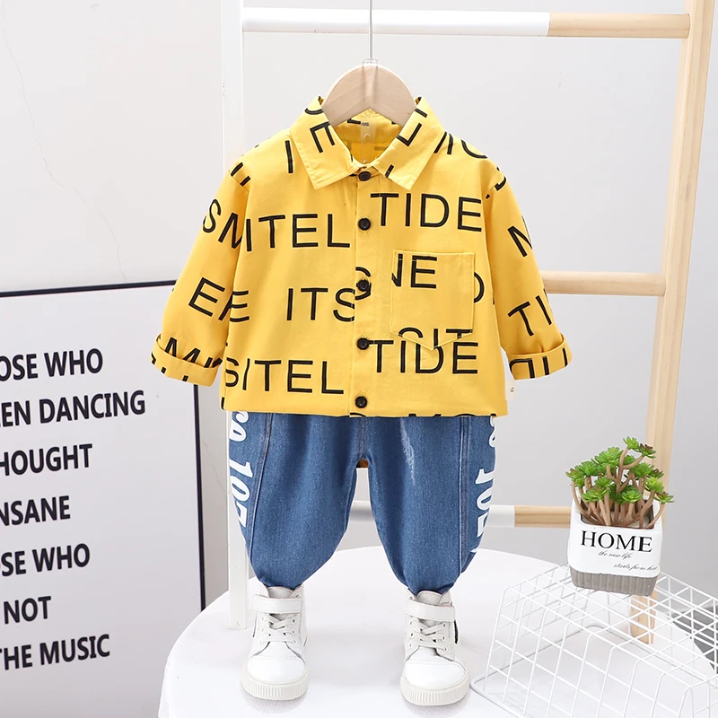 2021 Spring Autumn Boys Clothing Set Fashion Casual Cotton Letter Shirt +Jeans 2PC Children Toddler Sports Outfits 0-5 Years
2021 Spring Autumn Boys Clothing Set Fashion Casual Cotton Letter Shirt +Jeans 2PC Children Toddler Sports Outfits 0-5 Years