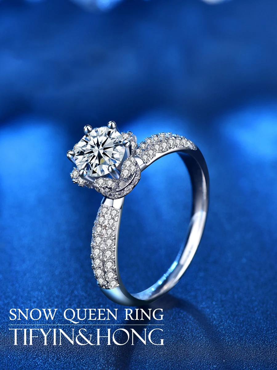S925 silver moissanite ring, sweet and romantic style, holiday gift, exclusive for couples
S925 silver moissanite ring, sweet and romantic style, holiday gift, exclusive for couples