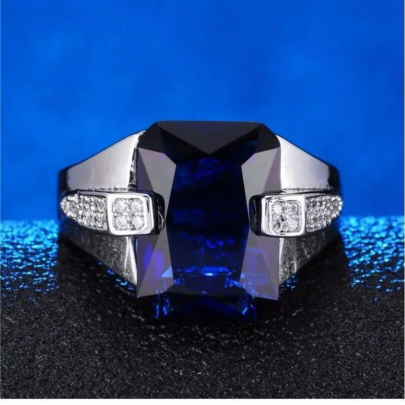 Fashion Bohemian Emerald CZ Crystal Ring Luxury Men's Rhinestone Metal Silver Plated Ring Trend Men Wedding Party Jewelry
Fashion Bohemian Emerald CZ Crystal Ring Luxury Men's Rhinestone Metal Silver Plated Ring Trend Men Wedding Party Jewelry
