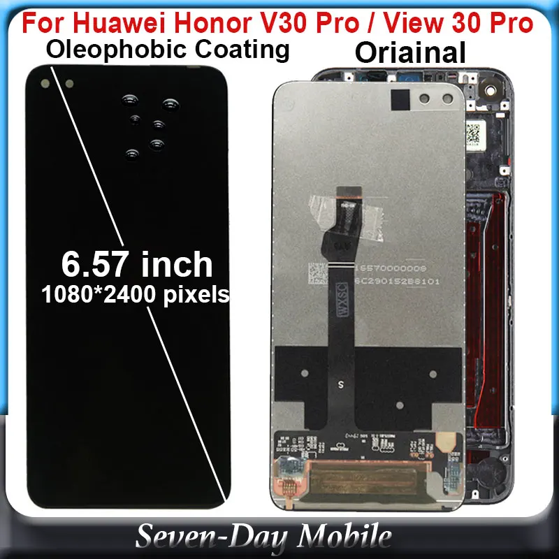 ЖК-дисплей AAA + 6 57 дюйма для Huawei Honor V30 Pro сенсорный экран в сборе с рамкой View 30 PRO |