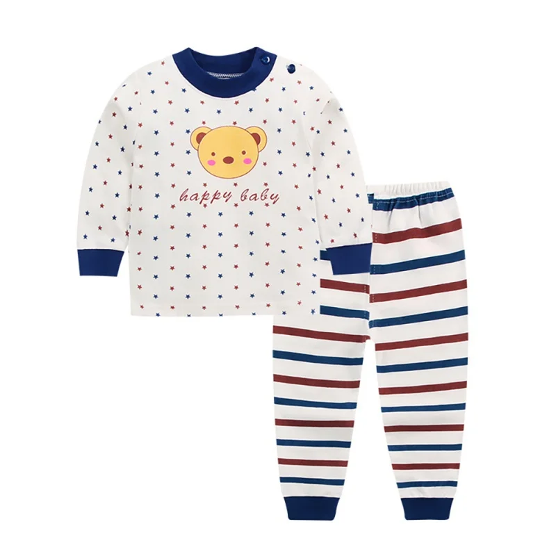 Новые пижамные комплекты для малышей 2020 год хлопковая футболка с длинными