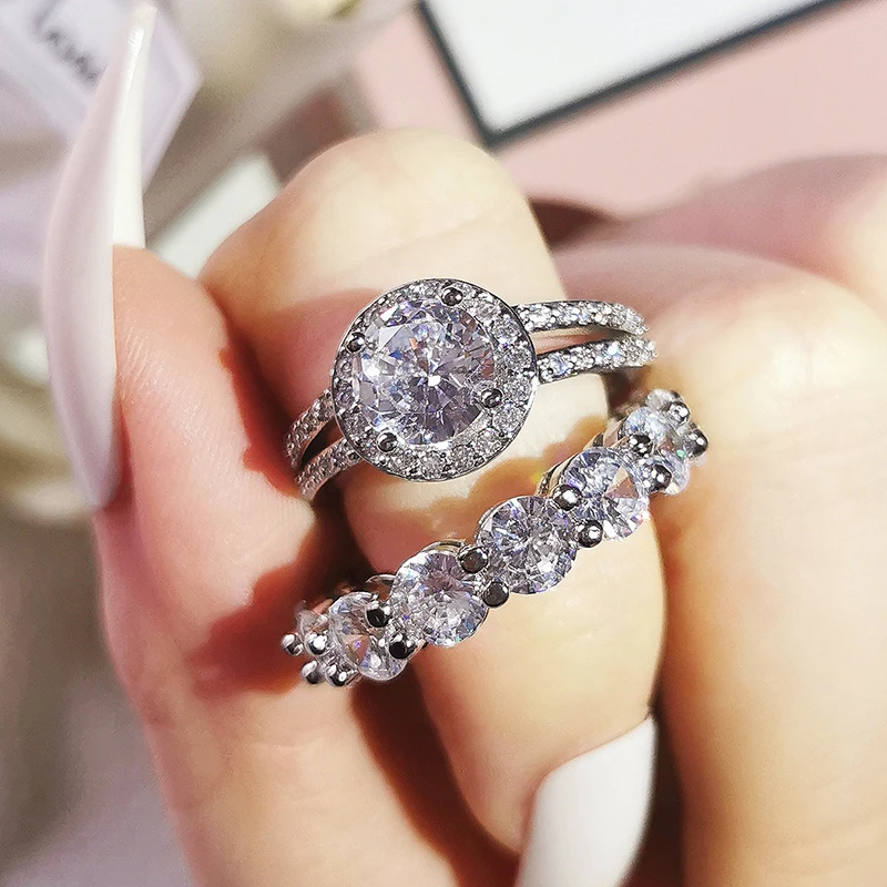 Original 925 Sterling Silver Wedding Rings Set Band Ring For Women Engagement Bridal Fashion Jewelry Finger Black Friday R6225
Original 925 Sterling Silver Wedding Rings Set Band Ring For Women Engagement Bridal Fashion Jewelry Finger Black Friday R6225