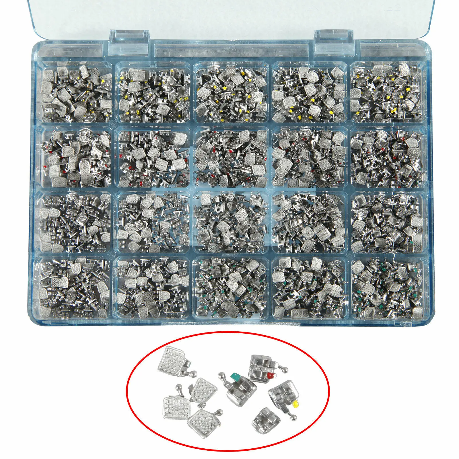 50 Sets/1000PCS Dental Orthodontic Metal Bracket Brace Monoblock Mini Roth.022 345 Hooks
50 Sets/1000PCS Dental Orthodontic Metal Bracket Brace Monoblock Mini Roth.022 345 Hooks