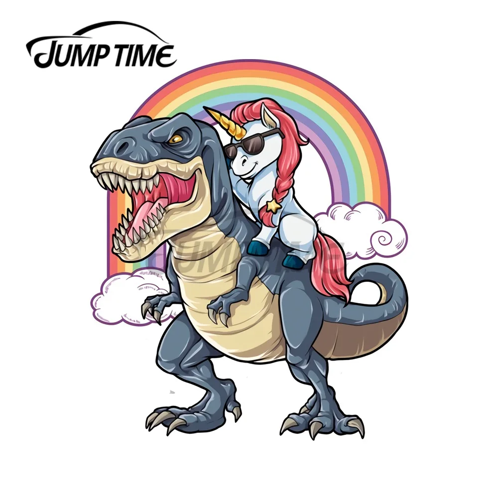 JumpTime 13x9 см Виниловая наклейка в виде единорога, динозавра для верховой езды, автомобильные аксессуары, водонепроницаемый
JumpTime 13x9 см Виниловая наклейка в виде единорога, динозавра для верховой езды, автомобильные аксессуары, водонепроницаемый