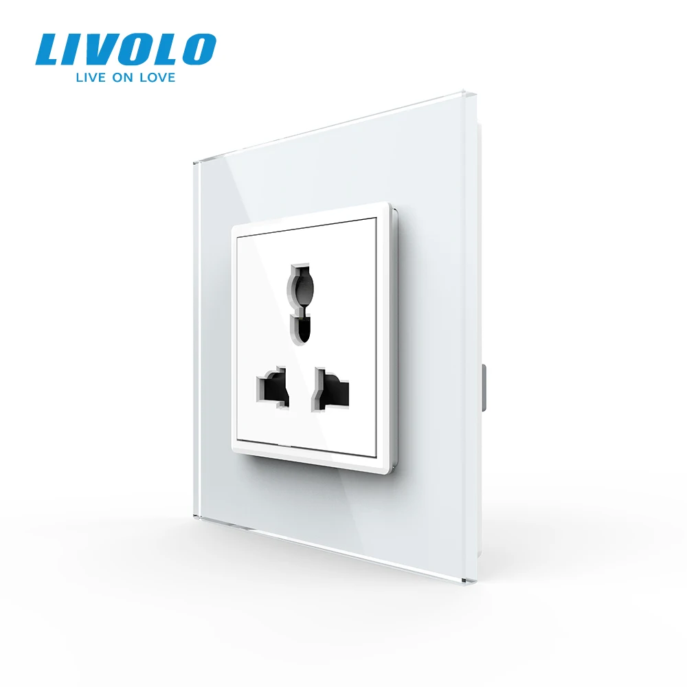 Livolo UK standard Power Socket, 16A current, Luxury 3colors crystal glass panel, Multi-function socket function key
Livolo UK standard Power Socket, 16A current, Luxury 3colors crystal glass panel, Multi-function socket function key