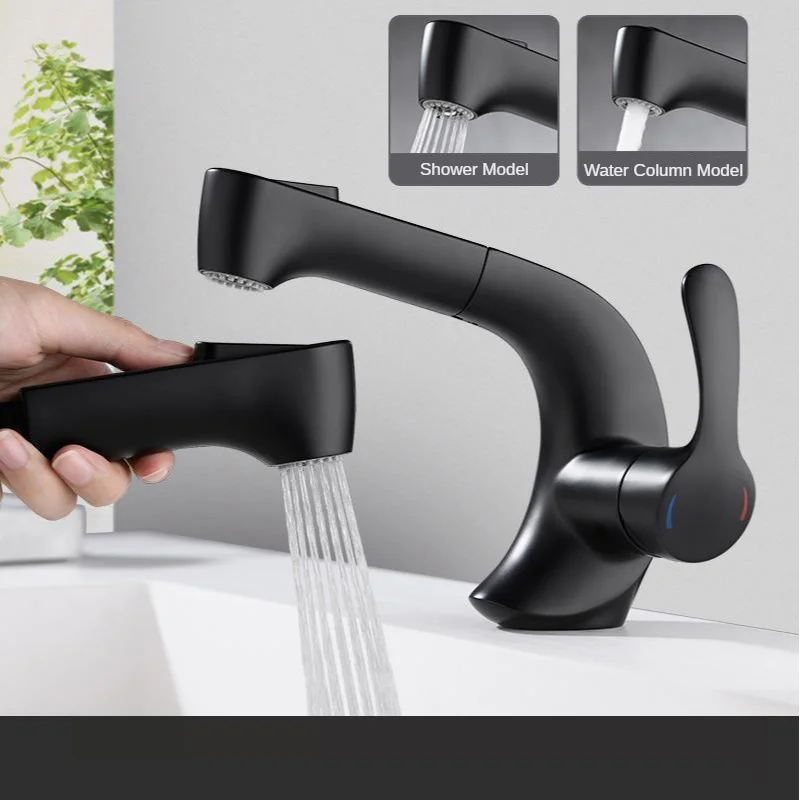 Bathroom and Kitchen Basin Faucet Pull-out Mixing Faucet Single Handle Hot and Cold Water Faucet Water Saving Brass Faucet
Bathroom and Kitchen Basin Faucet Pull-out Mixing Faucet Single Handle Hot and Cold Water Faucet Water Saving Brass Faucet