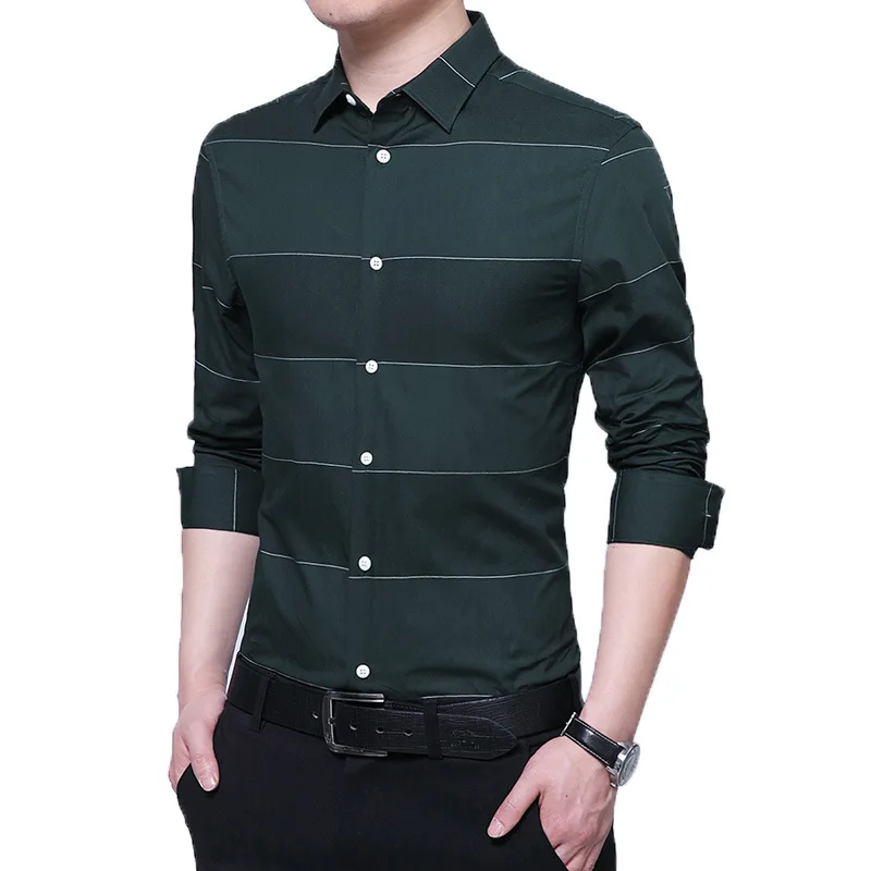 2021 Men's Spring/Summer Striped Business Business Shirt Cotton Ironing Free Long Sleeves Casual Classic Shirt
2021 Men's Spring/Summer Striped Business Business Shirt Cotton Ironing Free Long Sleeves Casual Classic Shirt